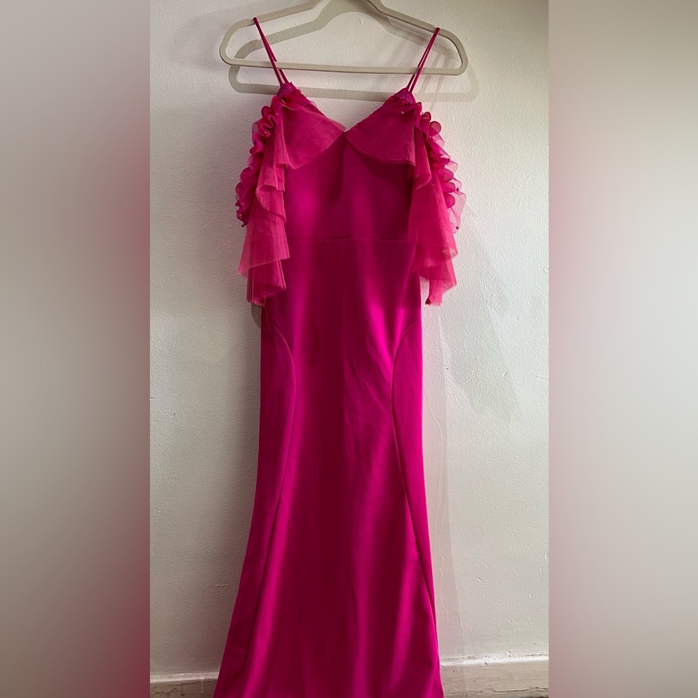 Hot pink bandage gown